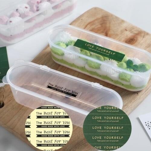 2pcs The Best For You Seal Sticker Decoration Label Baking Biscuit Gift Bag Box Paper Label Square Seal Gift Stickers Love Yours