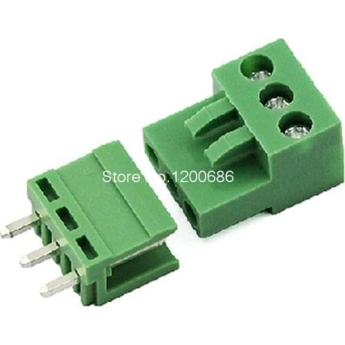 3.96mm pitch 3pin Terminal plug type 300V 10A connector pcb screw terminal block connector