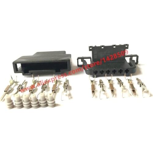 5 Sets 6 Pin 1.5mm Auto Pulg For VW Polo Golf Audi Skoda Fabia Electronic Accelerator Pedal Connector 3B0972706 3B0 972 706