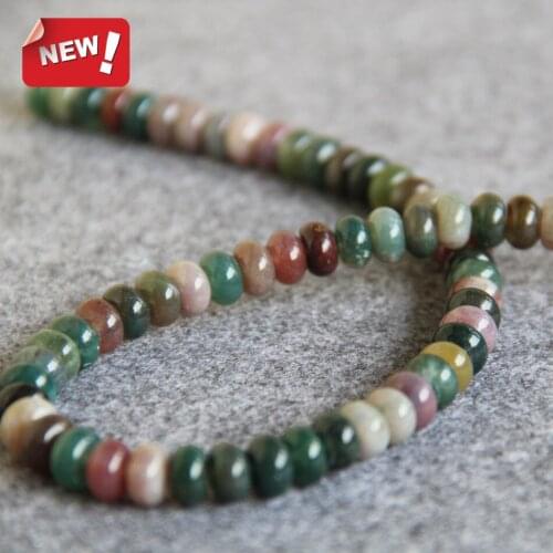 5x8mm Fashion multicolor india Onyx beads Round chalcedony Loose stones 15" Jewelry making design wholesale