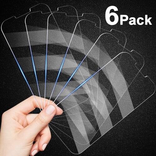 6pcs HD Protectors for Iphone 12 11 Pro Max X XS XR 6 7 8 Plus SE 2020 9H Tempered Glass Screen Protector Anti Scrach Film