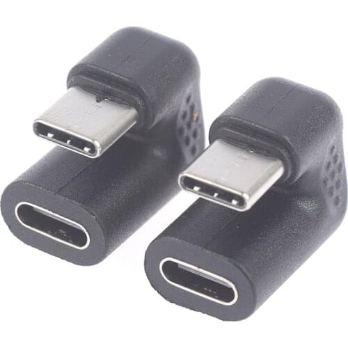 180 Degree Right Angle USB 3.1 Type C Male To Female USB-C Converter Adapter 2021 Data Charging Cable Elbow