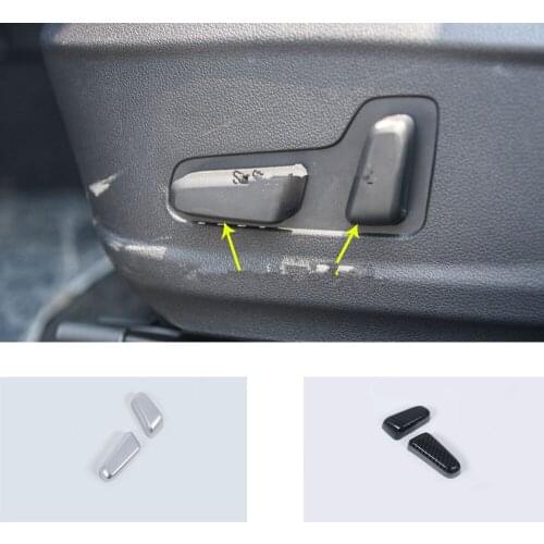 Car Sticker Seat Adjustment Knob Button Switch Trim Button Frame Parts 2pcs For Hyundai Kona Encino Kauai 2017 2018 2019 2020