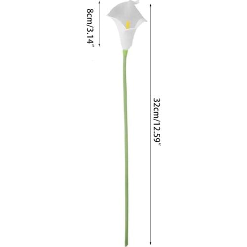 20Pcs Calla Lily Bridal Wedding Bouquet PU Artificial Flowers Arrangement for Home Office Party Decor