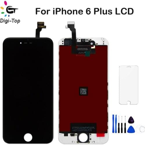 Digi-Top 5Pcs/Lot No Dead Pixel LCD Display For iPhone 6 Plus Touch Screen Digitizer Assembly Free DHL AAA++Tools+Tempered Glass