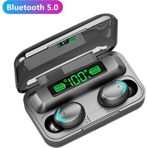 F9-5C Large Battery Capacity TWS Digital Bluetooth 5.0 Wireless 9D Stereo HiFi Sound Earphones for Phones Наушники беспроводные