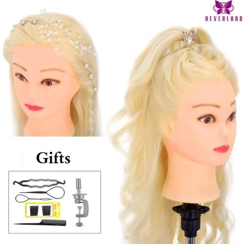 Salon Training Mannequin Head With 80% Real Hair Professional Hairdressing Dummy Doll Maniqui Heads For Hairstyles Kappershoofd