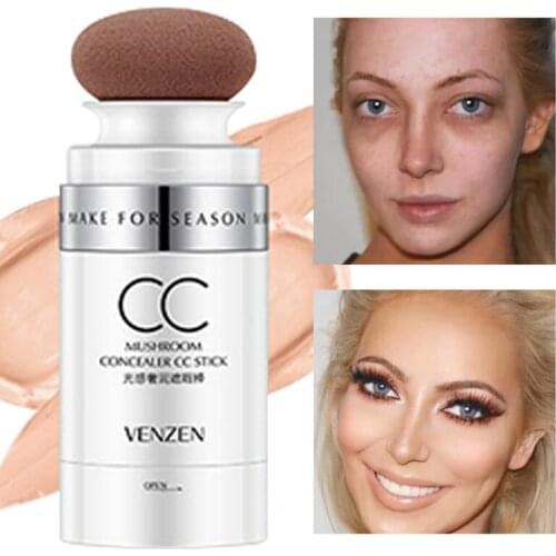 1Pcs Concealer CC Cream Moisturizing Waterproof Long-Lasting Oil Control Natural Whitening Liquid Foundation Face Makeup 30g