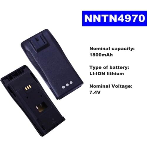 7.4V 1800mAh LI-ION Radio Battery NNTN4970 For Motorola Walkie Talkie CP140/040/380 EP150/450 DP1400/3688 GP3688Two Way Radio
