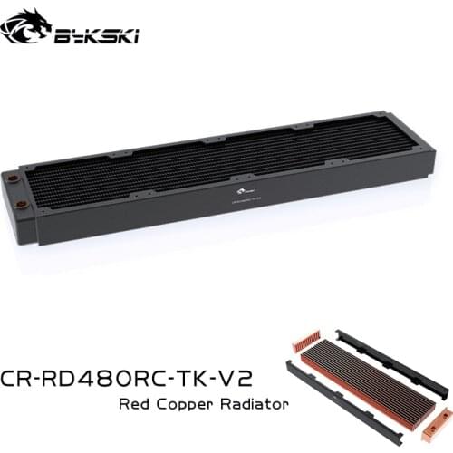 BYKSKI 480mm Copper Radiator for PC Cooling 40mm Thickness for 12cm Fan Water Cooler High performance cooler Radiator 120mm fan