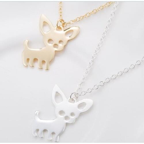 Cute Chiwawa Dog Bird horse Animal Pet Necklaces Pendant for Women Gold Silver Color Clavicle Chain Necklaces Jewelry Present