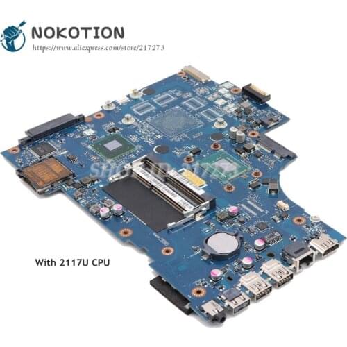 NOKOTION For Dell Inspiron 17 3721 Laptop Motherboard CN-0NJ7D4 NJ7D4 VAW11 LA-9102P MAIN BOARD 2117U CPU