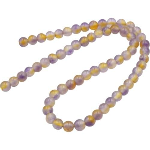 New Jewelry Making Tourmaline Crystal Round Loose Bead Multi 6mm Natural Stone Jades Quartzs Spacer Beads DIY Accessories 15"B14