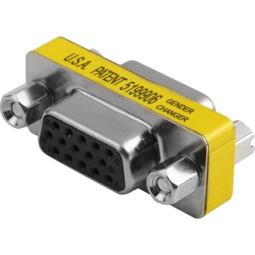 New Female to Female VGA HD15 Pin Gender Changer Convertor Adapter for Monitors Projectors VGA Splitters KVM Computer Wholesale