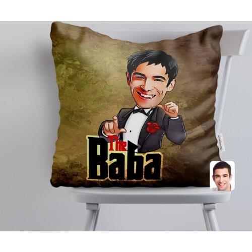 Personalized Custom Godfather Godfather Caricature Of White Yastık-8 Special Design Friends Lovers Gift Beautiful Memories Office decoration