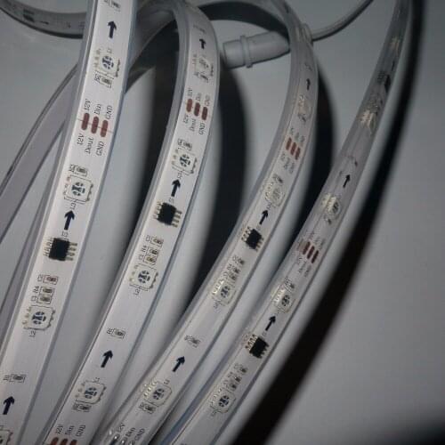 IP68 full color with epoxy resin filled in the tube;5m DC12V WS2811 150LEDs (10pixes/m) WHITEPCB led digital strip;with 13.5m