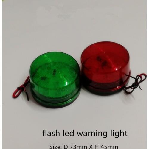 LED Warning Light Bulb Rotating Flashing Signal Tower Lamp AC/DC12V Red Led Strobe light Industrial Signal Mini Warning lamp
