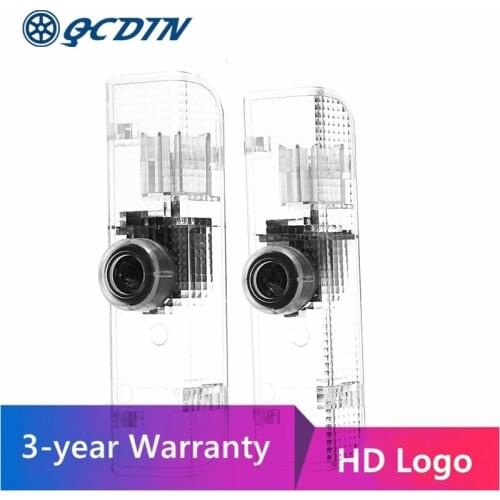 QCDIN For NISSAN Car LED Door Welcome HD Logo Light Decoration Shadow Projector Light for Teana SYLPHY Altima MAXIMA GT-R