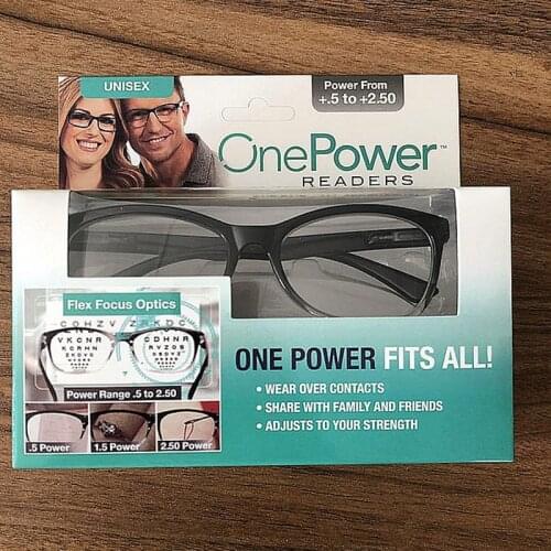 Adjustable Multifocal Reading Glasses Focus Auto Adjusting Optic One Power Readers Reading Glasses ranges from 0.5 to 2.75
