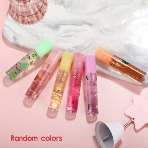 Roller Balls Lip Oil Gloss Shimmer Shiny Nourishing Liquid for Kids Makeup Moisturizing Liquid Lip Oil Make Up Tool Random