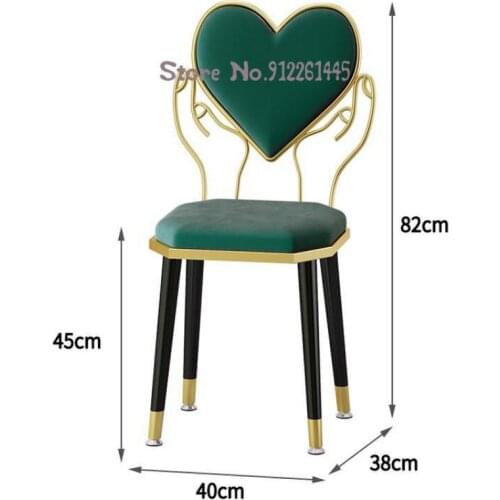 Nordic Light Luxury Ins Net Red Dining Chair Backrest Makeup Nail Chair Restaurant Cafe Milk Tea Dessert Shop Chair