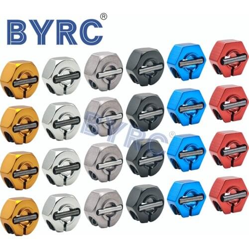 4Pcs/set Aluminum 6.0 Wheel Hex 12MM Metal Wheel Hex for 1/10 Axial SCX10 Traxxas HSP Tamiya RC Crawler D90
