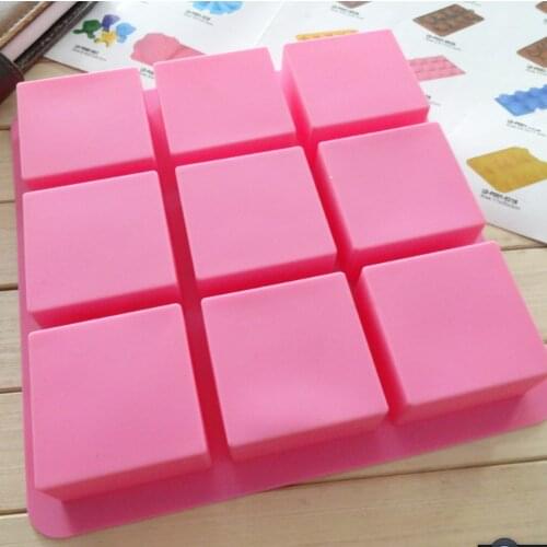 9 Cavity Silicone Cake Mold DIY Handmade Soap Mould Fondant Form Baking Tools For Cakes Bread Appliances Non-stick