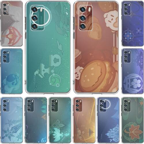 Genshin Impact Icon Silicone Clear Phone Case For Huawei P30 Lite E P Smart Z 2019 P20 P40 Pro Plus 5G 2020 2021 Cover Fundas