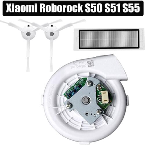 4pcs/lot Original New Fan filter side brush for XIAOMI Roborock S50 S51 Robot Vacuum cleaner Spare Parts