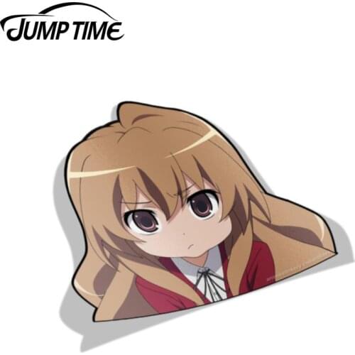 Jump Time 13cm x 10.7cm Aisaka Taiga Toradora! Big Head Anime Vinyl Stickers Car Stickers and Decals Vinyl Waterproof Decoration