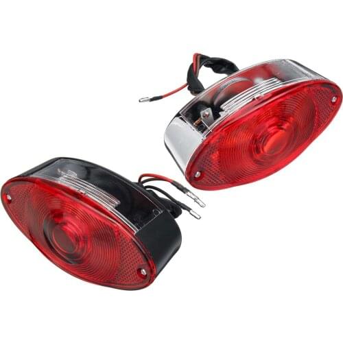 12V For Harley Chopper Motorcycle Cat Eye Rear Brake Light Tail Stop Lamp Red