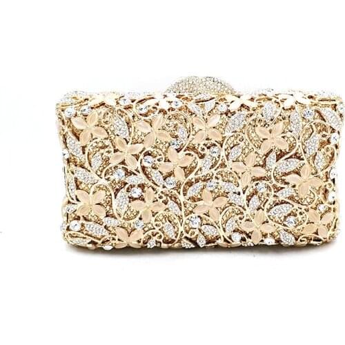 Traditional Bridal wedding party women evening party bag diamonds luxury flower gem crystal clutches elegant opal stones purses