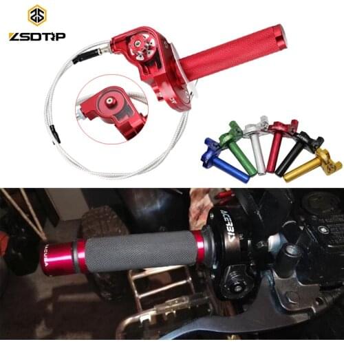 ZSDTRP Universal ACERB CNC Aluminum 7/8'' 22mm Throttle Grip Quick Twister + Throttle Cable CRF50 70 110 125 250 Dirt Pit Bike