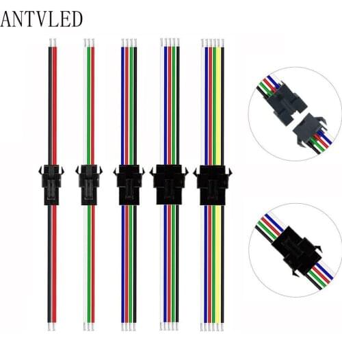 1-50Pairs JST LED Connector Male And Female 2pin/3pin/4pin/5pin ForWS2811/WS2812B/SK6812/WS2813/WS2815 Led Strip Light