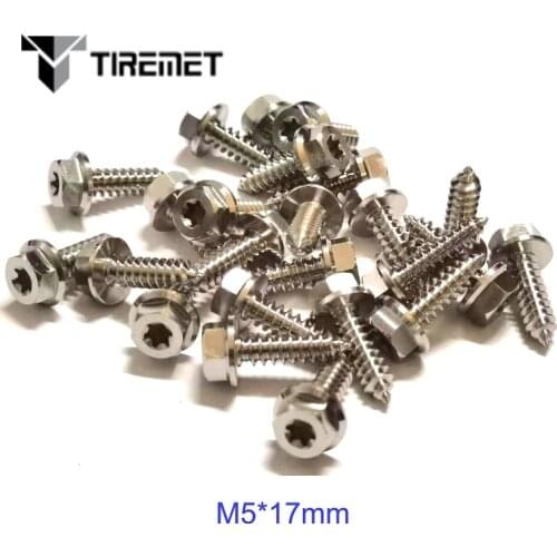 10pcs M5 x 17mm GR5 Titanium Alloy Self Tapping Flange head Torx Screw Bolts For Motorcycle Car Bicycle Tiremet