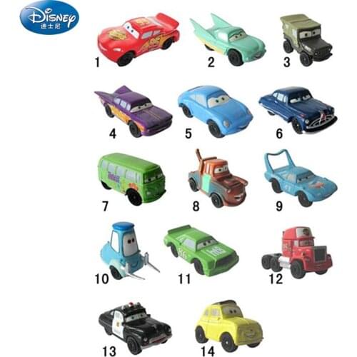 14 pcs/lot Disney McQueen cars Action dolls boys Toy model micro landscape cake decoration Toy Figures