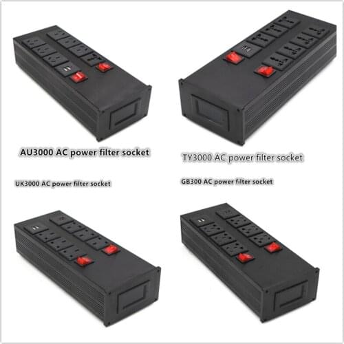 2020 New global Universal type AU US EU UK AC Desktop Receptacle EMI power filter AC Power Socket With dual USB DC5V/2.1A