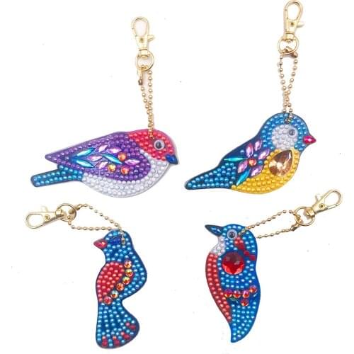 5D diamond painting cute animal DIY keychain diamond bag pendant jewelry mosaic home decoration pattern handmade new year