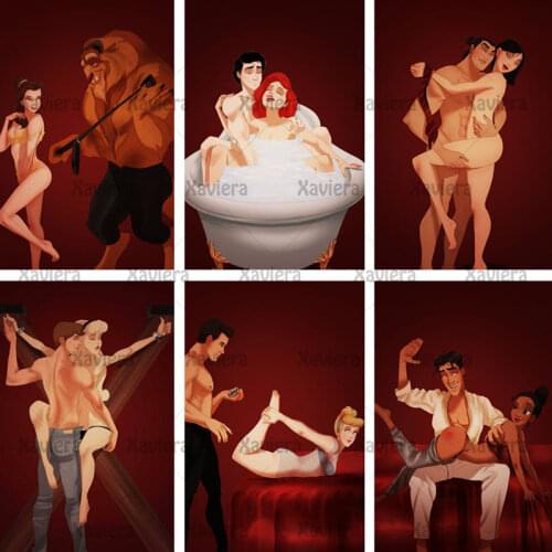 Xaviera Diy 5D Diamond Painting Cartoon Woman Man Sexy Mosaic Embroidery Full Drill Cross Stitch Picture Of Rhinestones Crafts