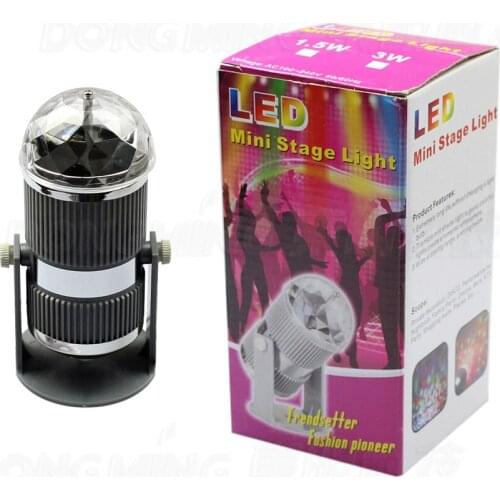 Free Shipping 2017 New mini RGB 3W LED Projector DJ Light Voice-activated Dance Disco Ball Bar Party Xmas Effect Stage Light