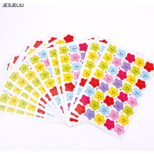 DIY 400PCS/10 sheets Smile Stars Decal School Children Kids Teacher Label Reward Scrapbook Sticker