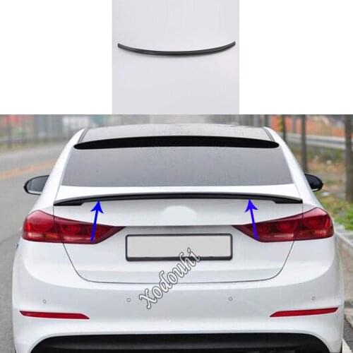 For Hyundai Elantra Avante 2016 2017 2018 2019 2020 Car Rear Tail Spoiler Side Triangle Wing Window Bezel Trim Stick Parts 1pcs
