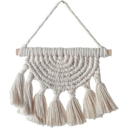 Hand-woven Tapestry Bohemian Tassel Wall Hanging Ornaments Chic Macrame Wall Hanging Tapestry Wedding Homestay Wall Decoration