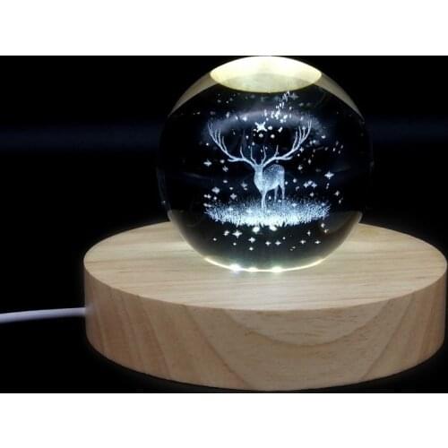 Crystal Milky Way /Wheel Earth Glass Globe Sphere And Wooden Lamp Holder Point Healing Home Decor