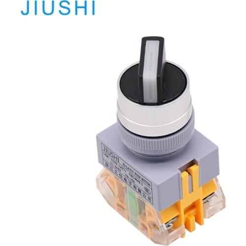JIUSHI LAY37-11X2 22mm push button 2 way selector switch 22mm (LAY37 /LAY7 /Y090 /PBC /NP4)