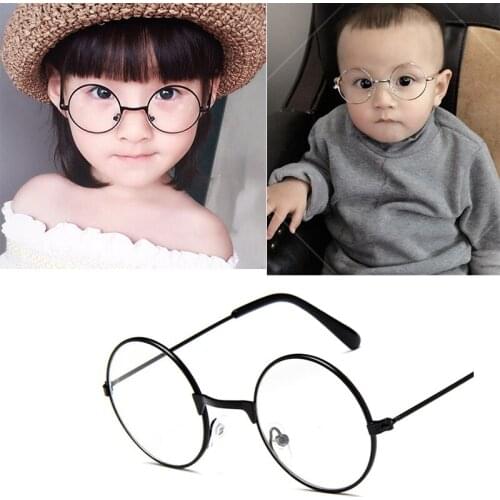 Round Spectacles Glasses Frames Eyewear Boys Girls Eyeglasses Frame Vintage Kids Clear Lens Optical Spectacle