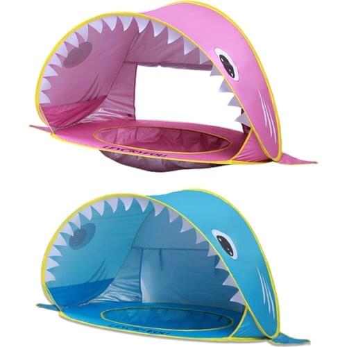 LEVORYEOU Baby Beach Tent UV-Protecting Sunshelter with a Pool Baby Kids Beach Tent Up Portable Pool Sun Shelter