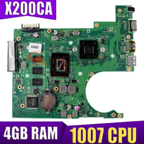 X200CA mainboard 1007 CPU 4GB RAM REV2.1 X200CA notebook motherboard For ASUS X200CA X200CAP Laptop Motherboard 100% Test work