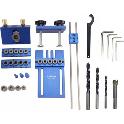 Wood Dowel Drilling Position Jig log tenon hole punch Wood Working Tool Drill Guide Kit Locator Dowelling Jig Set