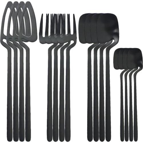 16Pcs Gold Cutlery Set Stainless Steel Tableware Set Knives Forks Coffee Ice Cream Spoons Dinnerware Set Baby Kids Flatware Set